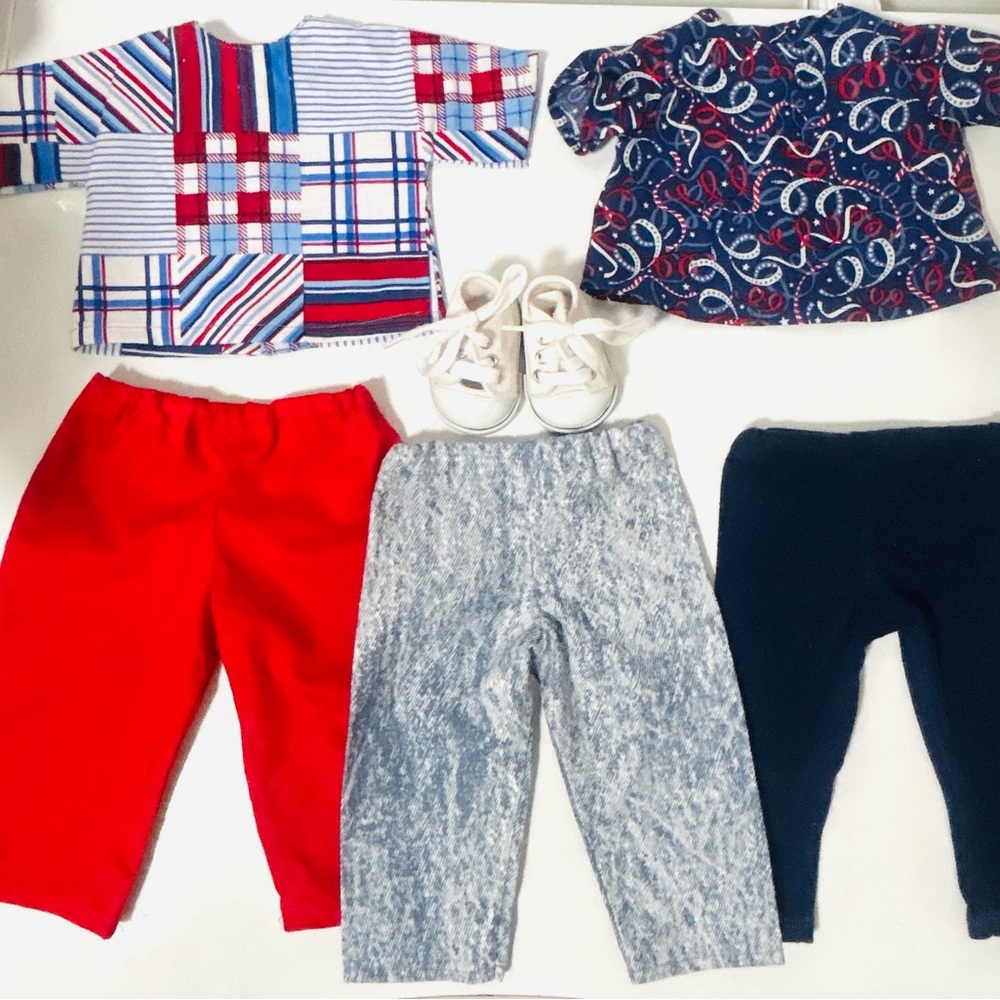 Red White &Blue Lot for 18 Inch Doll American Girl Size Clothes Lot